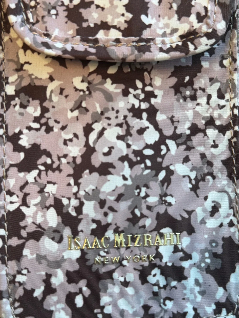 Isaac Mizrahi New York Floral Chain Crossbody Phone Pouch/Wallet